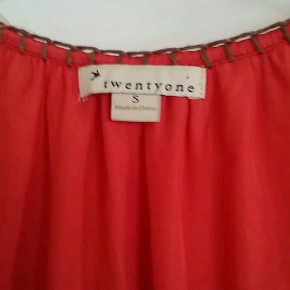 SOLD Silky orange sequin blouse sz S by Forever 21 - Picture 2 of 4