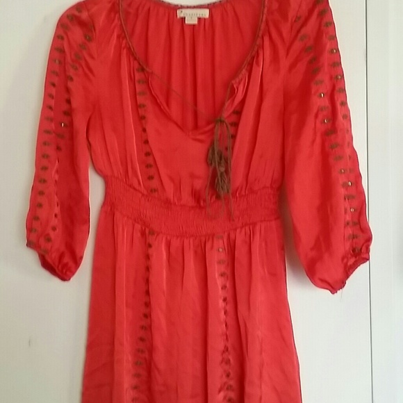 SOLD Silky orange sequin blouse sz S by Forever 21 - Picture 3 of 4