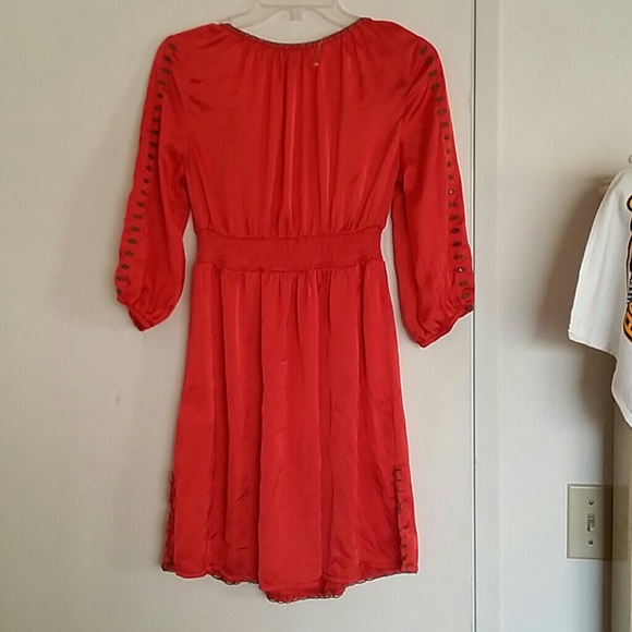 SOLD Silky orange sequin blouse sz S by Forever 21 - Picture 4 of 4