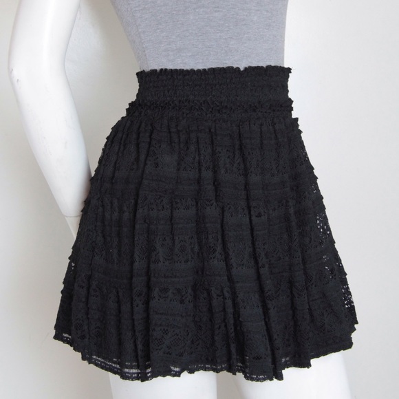 SOLD — Zara Black Lace Mini Skirt