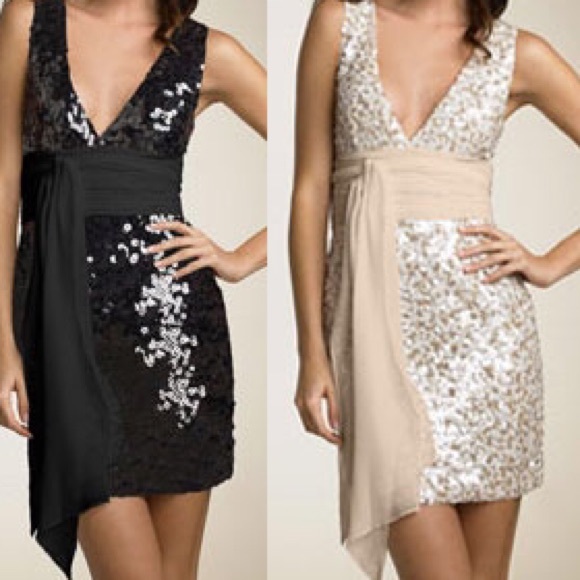 Black XS BCBGMazAzria sequin dress