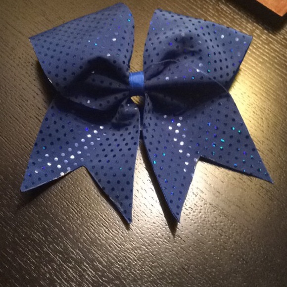 Royal blue cheer bow