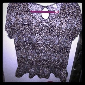 Leopard print peplum