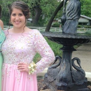 baby pink prom dress