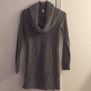 Gray sweater dress