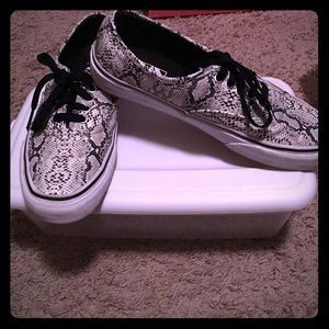 Black and White Snakeskin VANS.