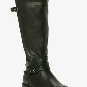 Multi Strap Black Tall Boots