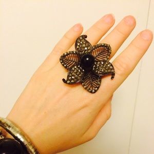 Statement flower ring