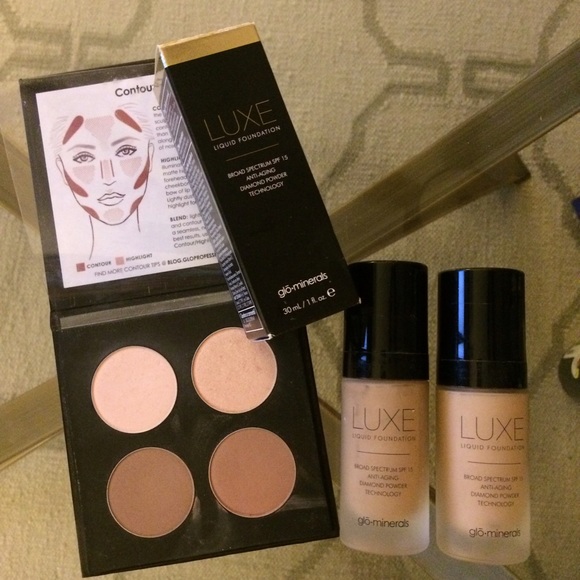 glominerals contour kit and two foundations