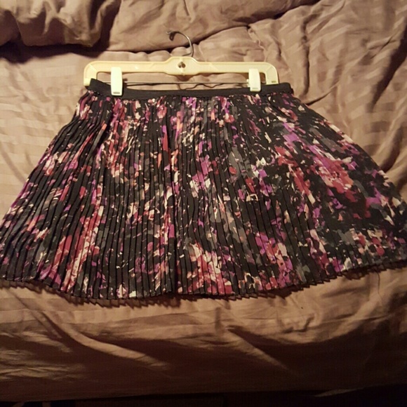 Black floral skirt