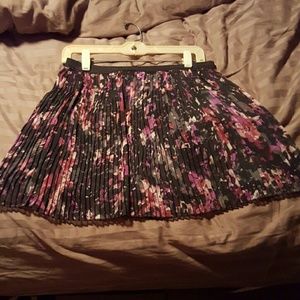 Black floral skirt