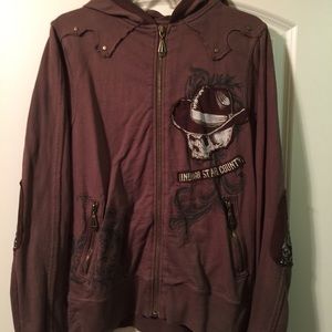 Indigo Star brand Hooded zipped jacket