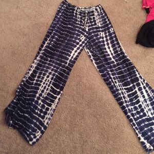 Bohemian tie die pants
