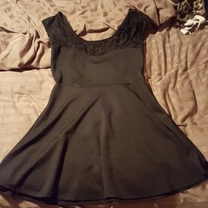 Black skater dress