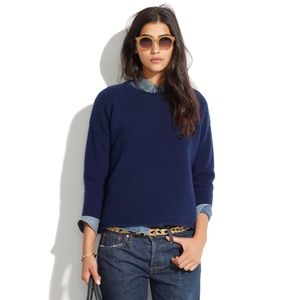 Madewell Blue Gridstitch sweater size XS