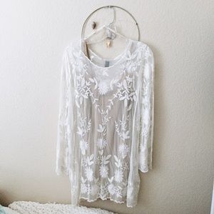 embroidered lace dress