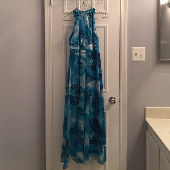 Embellished Halter Prom Dress - Picture 3 of 3