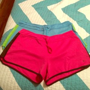 Two pairs drawstring shorts