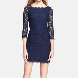 Diane Von Furstenberg Zarita Dress Navy XS / 0