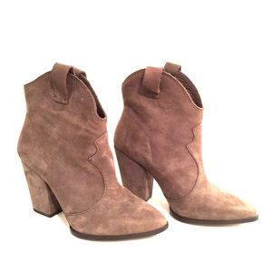 Zara Woman Grey Suede Booties - Fall Winter 12