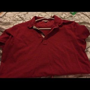 Burberry red polo