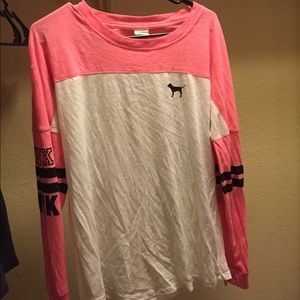 PINK long shelve Tshirt