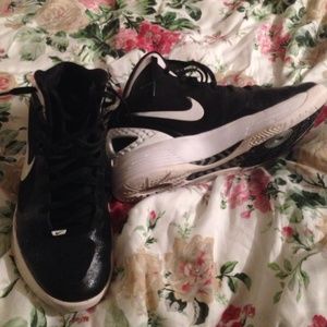 Black and white nike hyperdunk sneakers