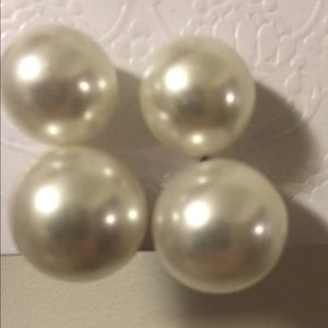 Pearl stud earrings