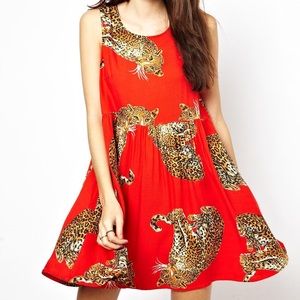 MINKPINK red cheetah dress