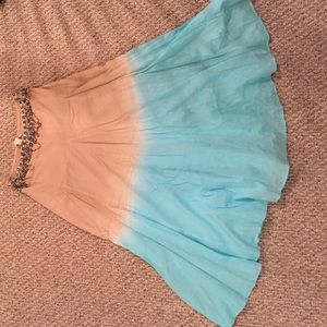 Beaded the dye maxi skirt