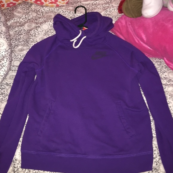 Purple Nike funnel neck hoodie