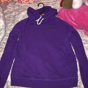 Purple Nike funnel neck hoodie