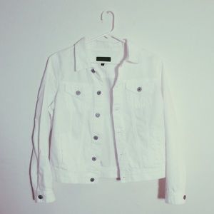 Talbots white denim jacket