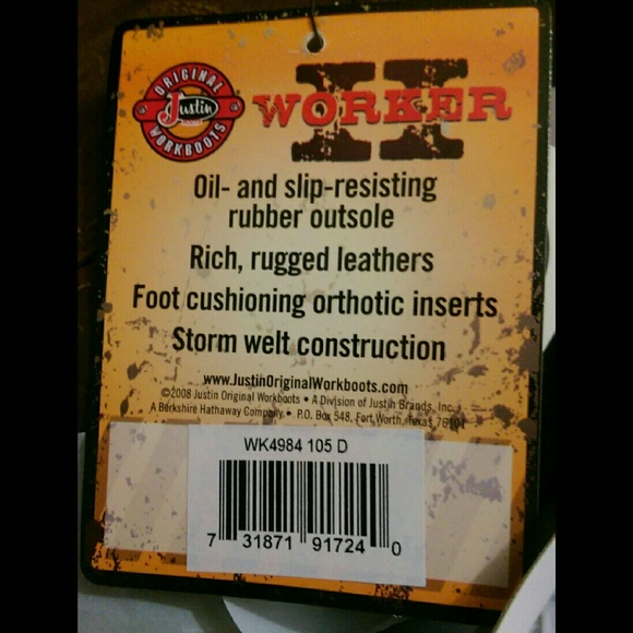 🚫SOLD🚫 NWT - BRAND NEW - Justin Joe Work Boot - Picture 4 of 4