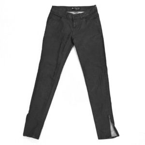 Black Coated Zara Jeans with Ankle Zip