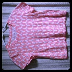 Aeropostal Coral lobster crop top