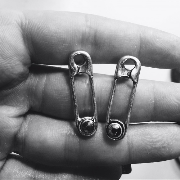 Safety Pin Earrings-FWP