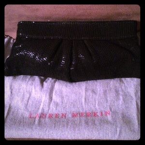 Lauren Merkin Louise Sequin Black clutch