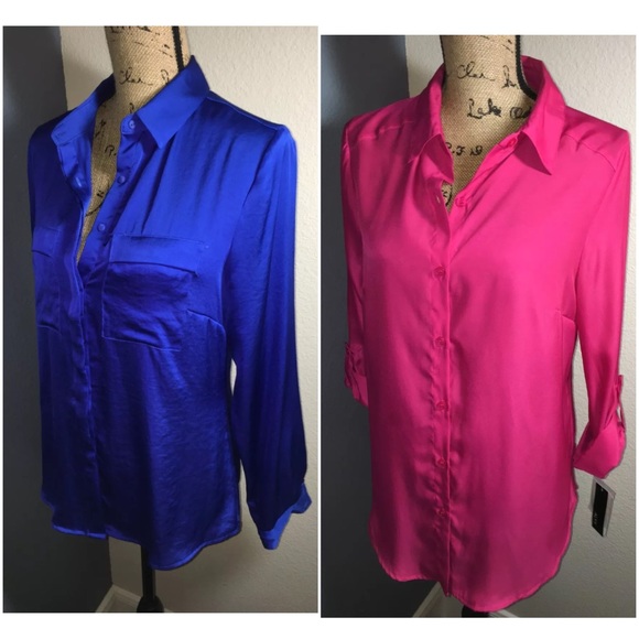 Lot of 2 womens dress shirts Size M - Picture 1 of 4