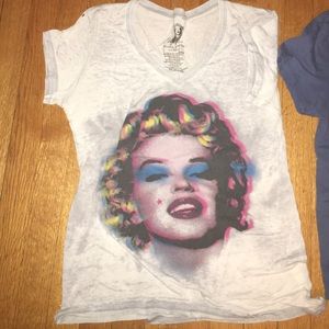 Vintage Marilyn Monroe and The Beetles shirts