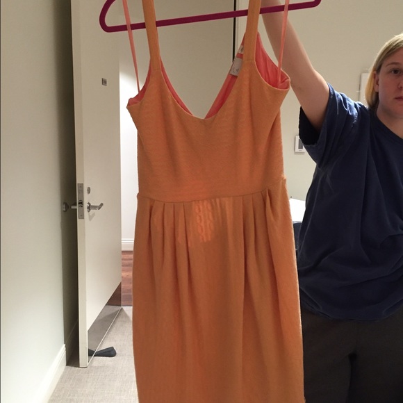 Anthropologie cross back dress in PEACH - Picture 4 of 4