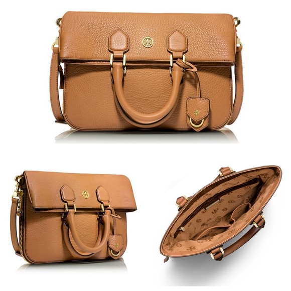 NWT Tory Burch Robinson Pebbled Foldover Messenger