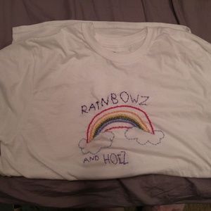 Embroidered rainbow shirt