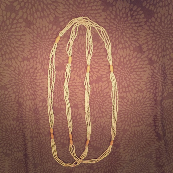 White beaded necklace