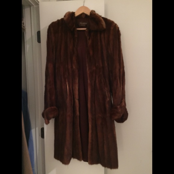 Brown fur coat