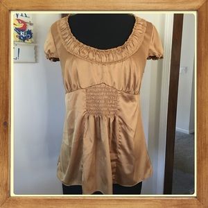 Gold Flowy Blouse