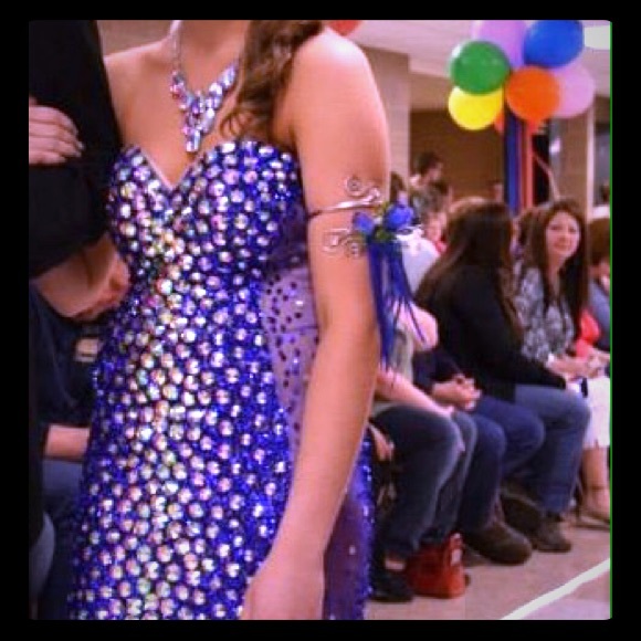 Blue zip up Prom Dress