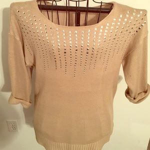 Studded long sweater