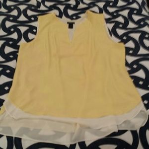 Light yellow & white tank top