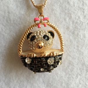 Betsey Johnson Panda Necklace NWT NEW